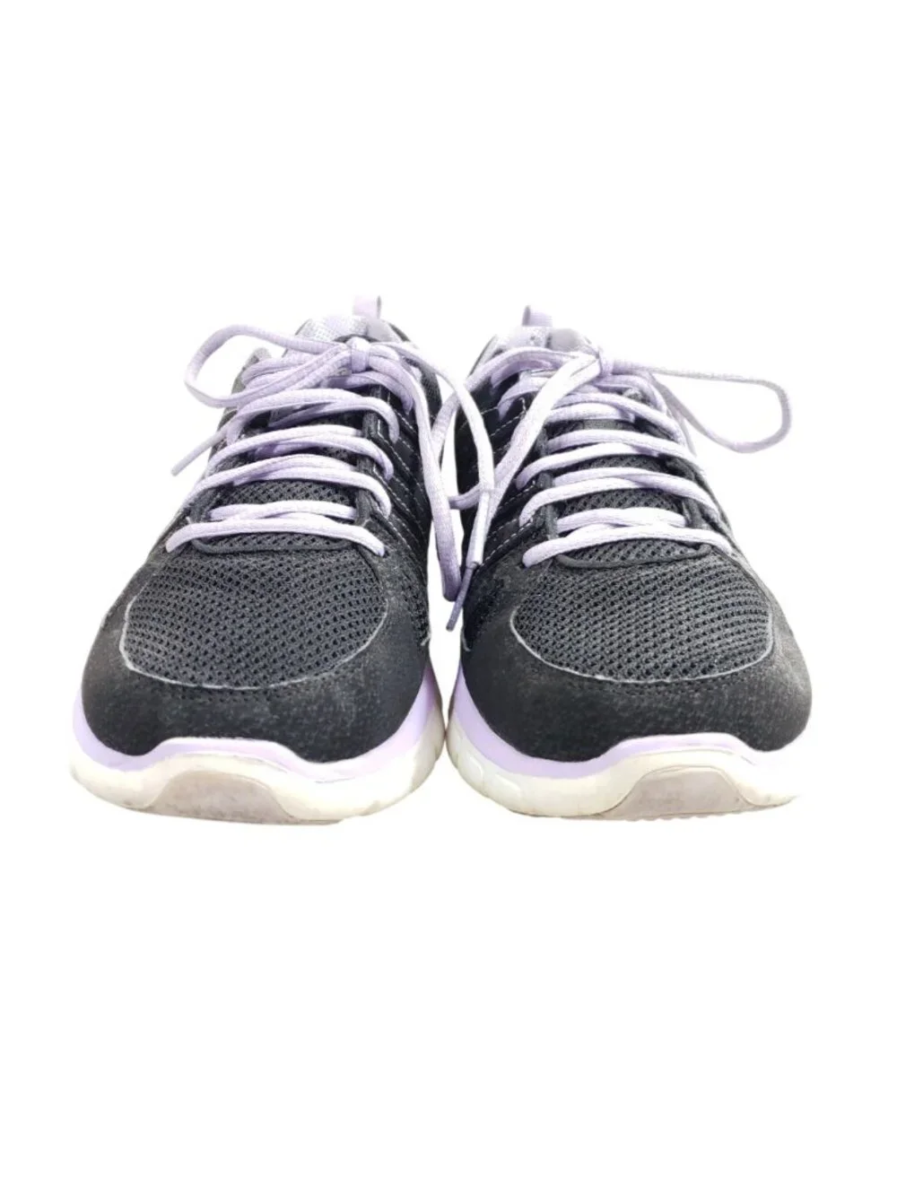 Skechers Womens Flex Sole Athletic Sneakers Black & Lavender US 8.5 Lightweight